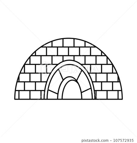 Icehouse icon. Outline illustration of icehouse vector icon for web design isolated on white background Icehouse icon. Outline illustration of icehouse vector icon for web design isolated on white background 107572935