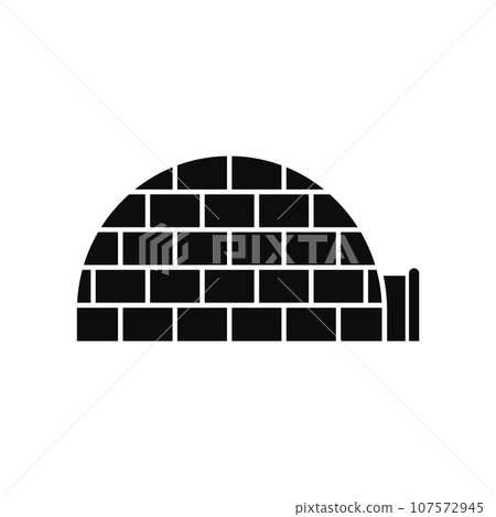 Alaska igloo icon. Simple illustration of alaska igloo vector icon for web design isolated on white background Alaska igloo icon. Simple illustration of alaska igloo vector icon for web design isolated on white background 107572945