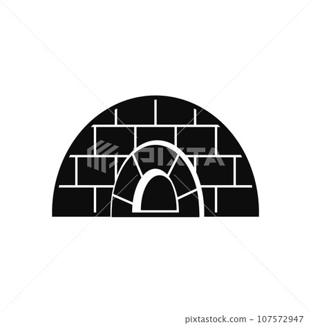 Icehouse icon. Simple illustration of icehouse vector icon for web design isolated on white background Icehouse icon. Simple illustration of icehouse vector icon for web design isolated on white background 107572947
