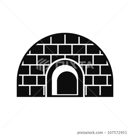 Igloo icon. Simple illustration of igloo vector icon for web design isolated on white background 107572951