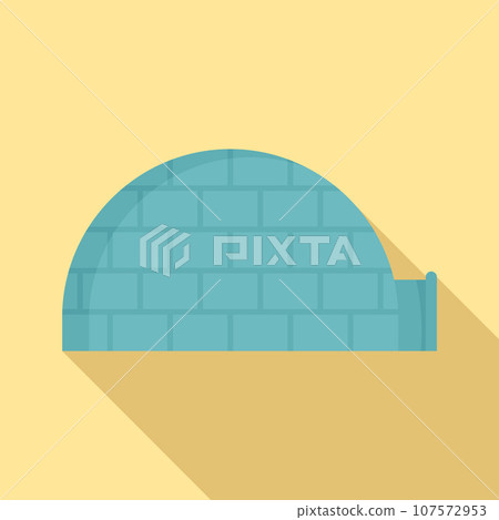 Alaska igloo icon. Flat illustration of alaska igloo vector icon for web design 107572953