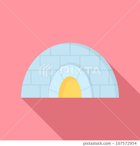 Icehouse icon. Flat illustration of icehouse vector icon for web design 107572954