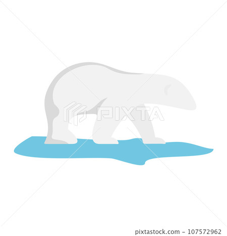 Polar bear icon. Flat illustration of polar bear vector icon for web design Polar bear icon. Flat illustration of polar bear vector icon for web design 107572962