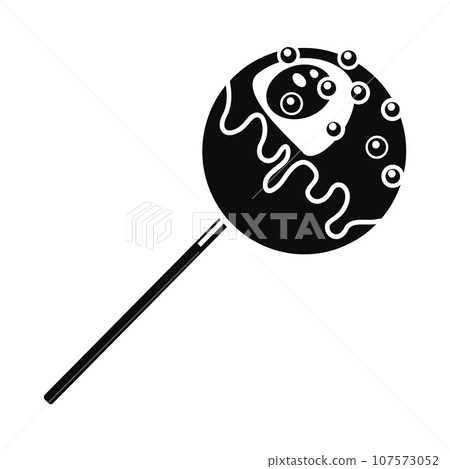 Sweet lollipop icon. Simple illustration of sweet lollipop vector icon for web design isolated on white background 107573052