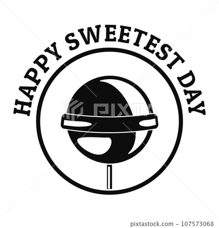 Happy sweet day logo. Simple illustration of happy sweet day vector logo for web design isolated on white background Happy sweet day logo. Simple illustration of happy sweet day vector logo for web design isolated on white background 107573068