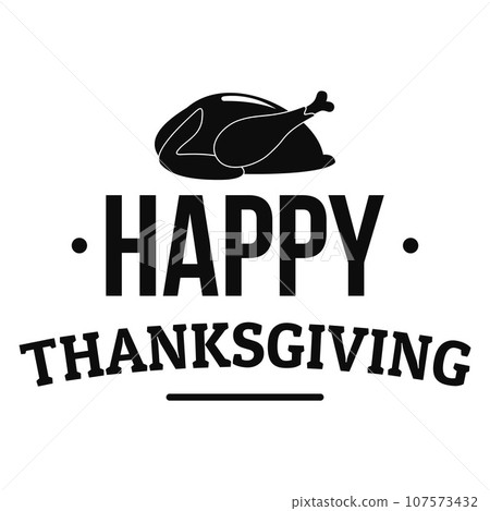 Chicken thanksgiving logo. Simple illustration of chicken thanksgiving vector logo for web design isolated on white background 107573432