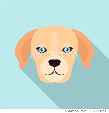 Dog head icon. Flat illustration of dog head vector icon for web design 107573541
