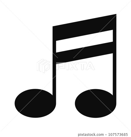 Double bar music note icon. Simple illustration of double bar music note vector icon for web design isolated on white background 107573685