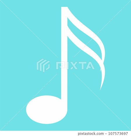 Sixteenth music note icon. Flat illustration of sixteenth music note vector icon for web design 107573697
