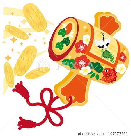 帶有大橢圓形設計的木槌的向量插圖。 107577551