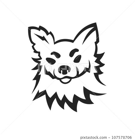 chihuahua logo template Isolated. Brand Identity. Icon Abstract Vector graphic 107578706
