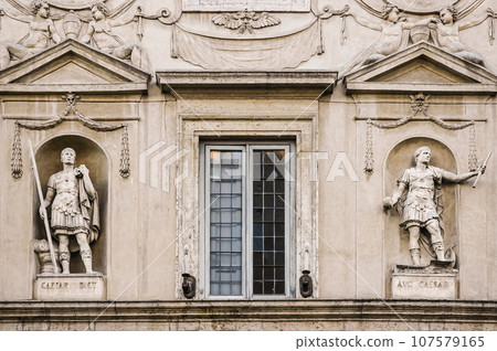 Spada Palace, statues on the exterior facade, Rome Spada Palace, statues on the exterior facade, Rome 107579165