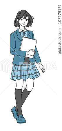 female student with a book female student with a book 107579172