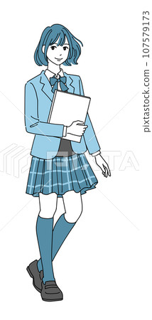 female student with a book 107579173