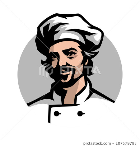 Chef in headdress. Logo, emblem Chef in headdress. Logo, emblem 107579795