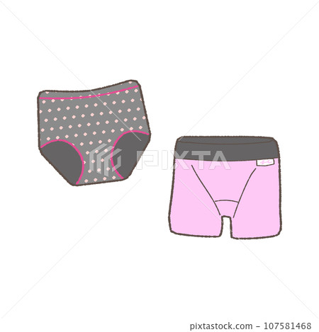Illustration of sanitary products shorts 107581468