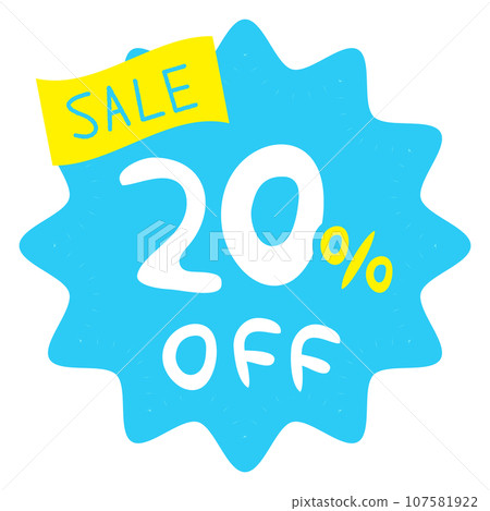 20% 折扣銷售圖標 20% 折扣銷售圖標 107581922
