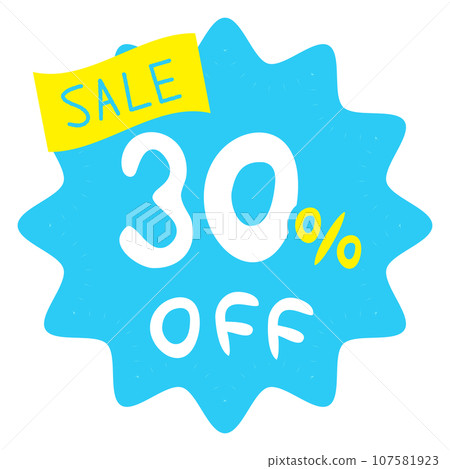 30% 折扣銷售圖標 30% 折扣銷售圖標 107581923