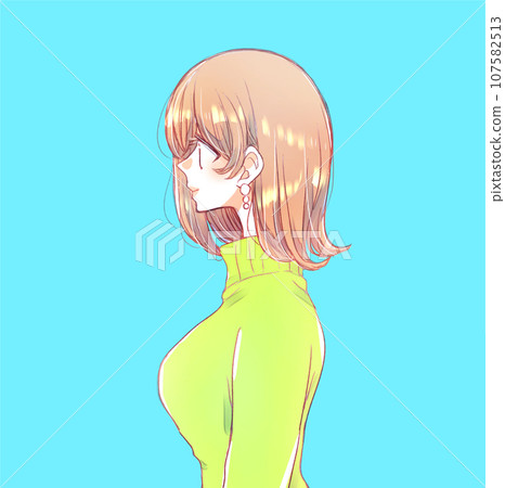 女人側上半身 107582513