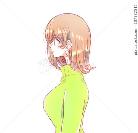 女人側上半身 107582515