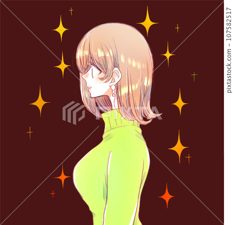 女人側上半身閃光 107582517