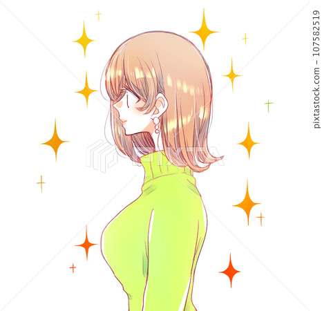 女人側上半身閃光 女人側上半身閃光 107582519