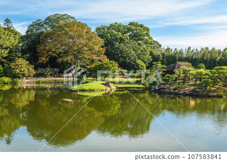 Korakuen, one of the Three Great Gardens of Japan located in Okayama city 107583841