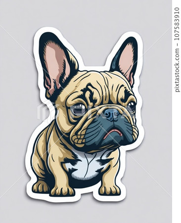 Dog isolated bulldog vector  Dog isolated bulldog vector  107583910