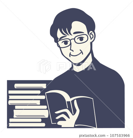 喜歡閱讀的人的圖像插圖 107583966