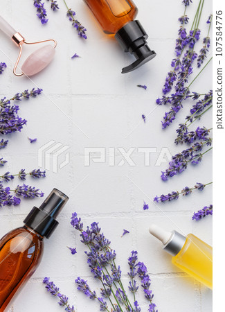 Lavender spa. Lavender natural essential oil Lavender spa. Lavender natural essential oil 107584776