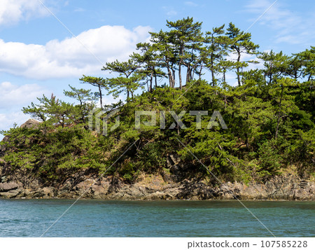 秋天（十月）的若狹灣（城山公園）海岸。位於福井縣大井郡高濱町。 107585228