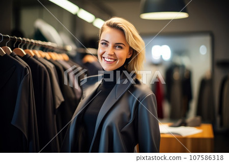 Apparel shop salesperson 107586318
