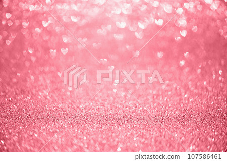 Abstract red glitter sparkle with heart bokeh light for Valentines background Abstract red glitter sparkle with heart bokeh light for Valentines background 107586461