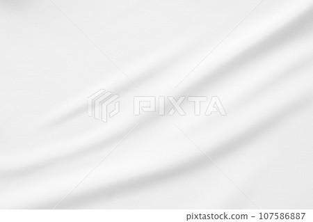White fabric smooth texture surface background 107586887