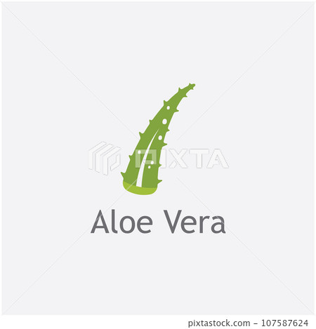 Aloe vera icon logo vector illustration template design Aloe vera icon logo vector illustration template design 107587624