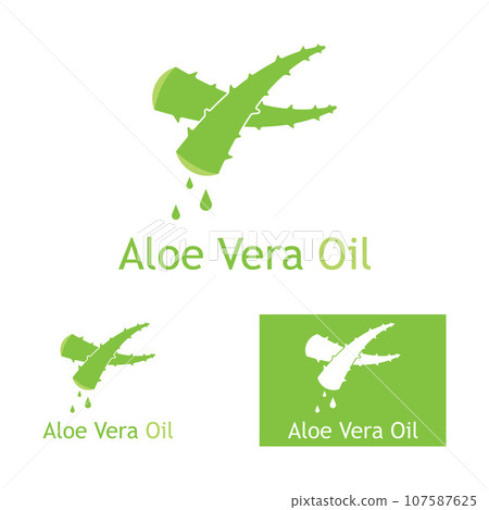 Aloe vera icon logo vector illustration template design 107587625