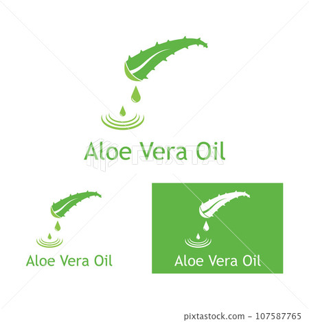 Aloe vera icon logo vector illustration template design 107587765