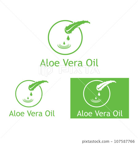 Aloe vera icon logo vector illustration template design Aloe vera icon logo vector illustration template design 107587766