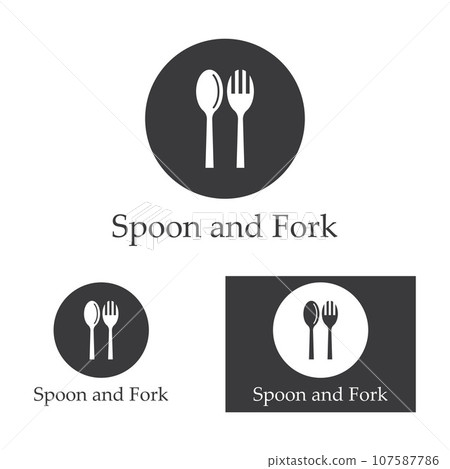 spoon,fork,and knife icon logo vector design template spoon,fork,and knife icon logo vector design template 107587786
