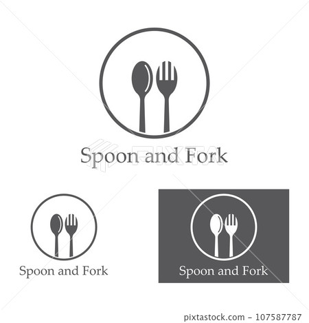spoon,fork,and knife icon logo vector design template spoon,fork,and knife icon logo vector design template 107587787