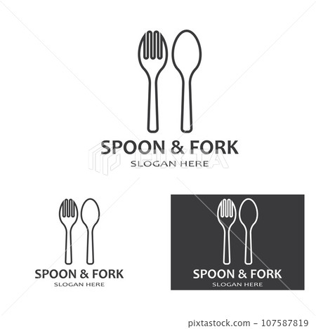spoon,fork,and knife icon logo vector design template spoon,fork,and knife icon logo vector design template 107587819