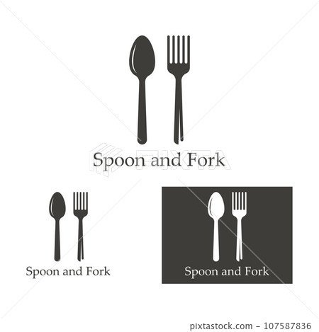 spoon,fork,and knife icon logo vector design template spoon,fork,and knife icon logo vector design template 107587836