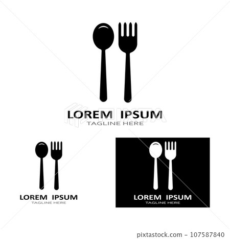 spoon,fork,and knife icon logo vector design template spoon,fork,and knife icon logo vector design template 107587840