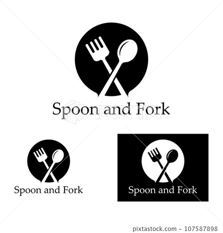spoon,fork,and knife icon logo vector design template spoon,fork,and knife icon logo vector design template 107587898