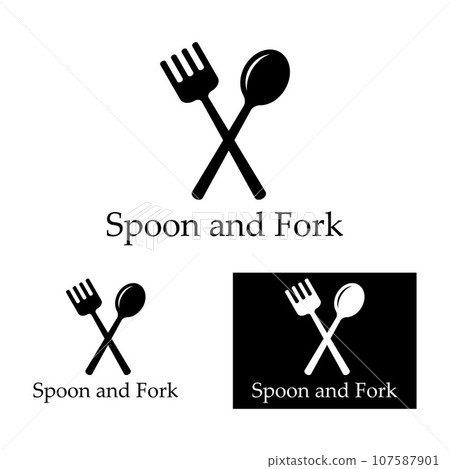spoon,fork,and knife icon logo vector design template spoon,fork,and knife icon logo vector design template 107587901