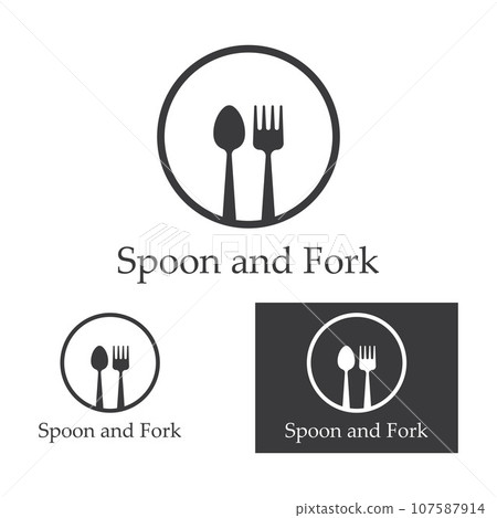 spoon,fork,and knife icon logo vector design template spoon,fork,and knife icon logo vector design template 107587914