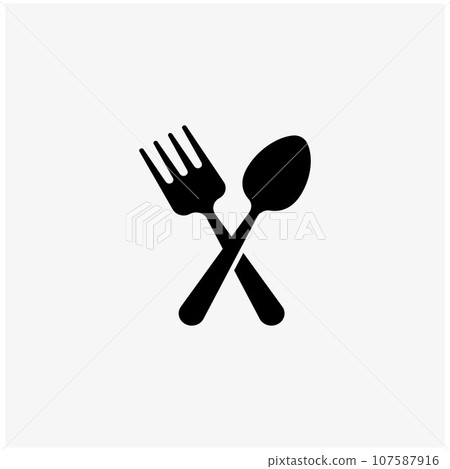 spoon,fork,and knife icon logo vector design template spoon,fork,and knife icon logo vector design template 107587916