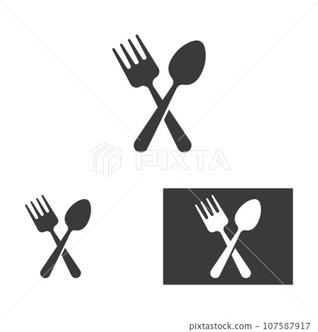 spoon,fork,and knife icon logo vector design template spoon,fork,and knife icon logo vector design template 107587917