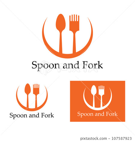 spoon,fork,and knife icon logo vector design template spoon,fork,and knife icon logo vector design template 107587923