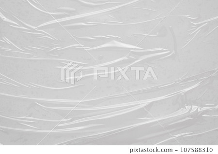 White plastic film wrap texture background 107588310